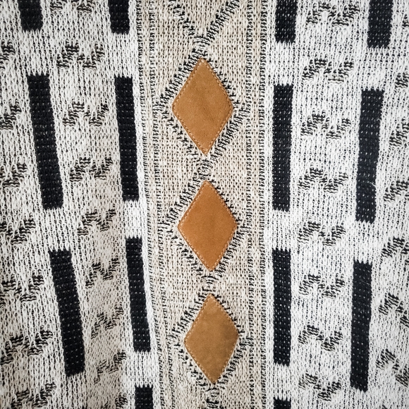 Vintage Linen-Cotton Blend 80s Dad Sweater/ Belissimo by Tip Top Size S-L - Picture 3 of 6